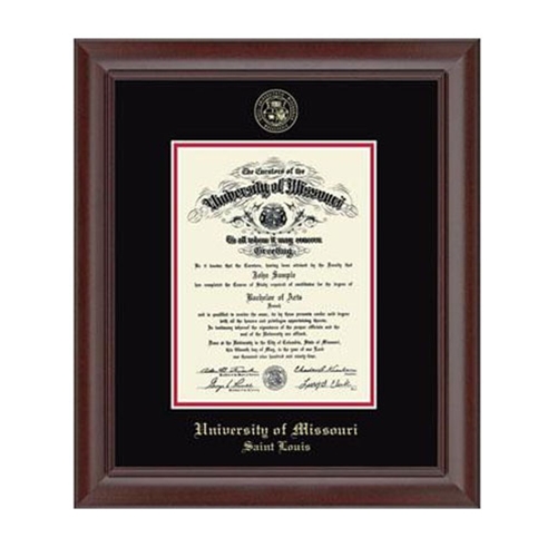 University of Missouri Saint Louis Official Seal Diploma Frame