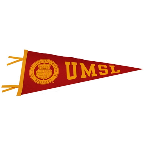 UMSL Official Seal Red & Gold Pennant