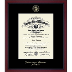Gold Embossed Achievement Edition Diploma Frame in Academy with black mat