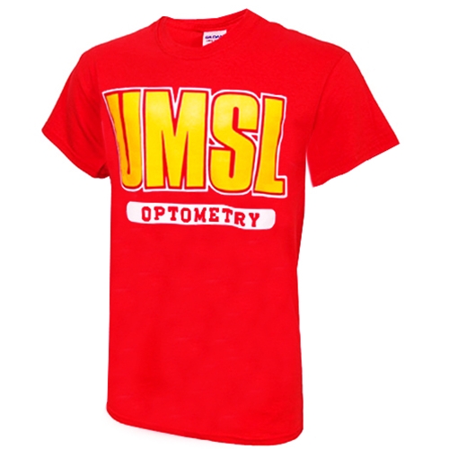 UMSL Optometry Red Crew Neck T-Shirt