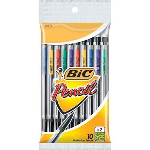 0.7 mm Pack of 2 Medium Point Bic Mechanical Pencil 10 ea 