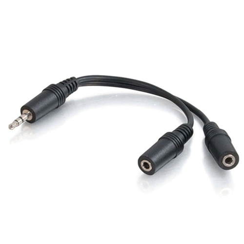 3.5MM Stereo to Two 3.5MM Y-Cable Headphone Splitter