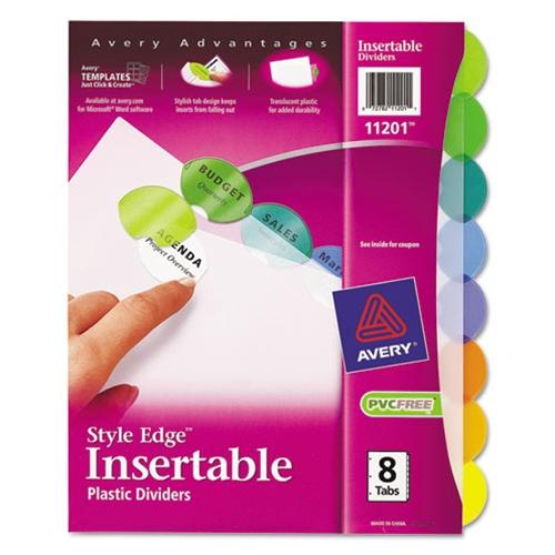 Avery Insertable Style Edge Tab Plastic Dividers