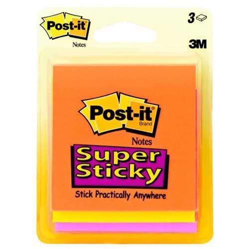 Post-it Super Sticky Notes Pack of 3