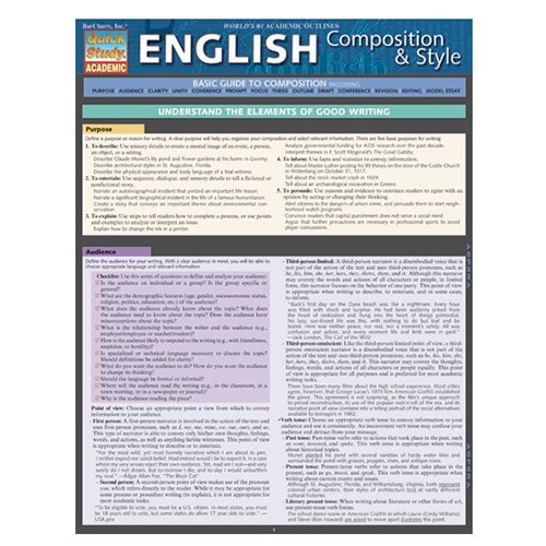 English Composition & Style Quick Reference Guide