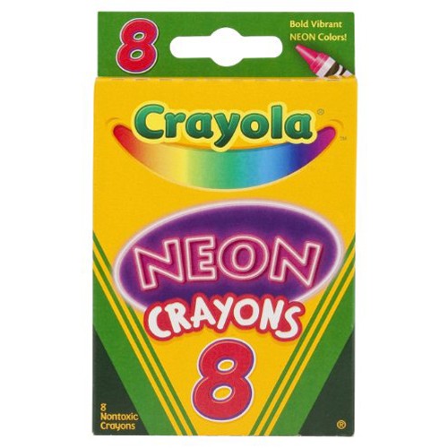 Crayola Neon Bright Crayons Pack of 8
