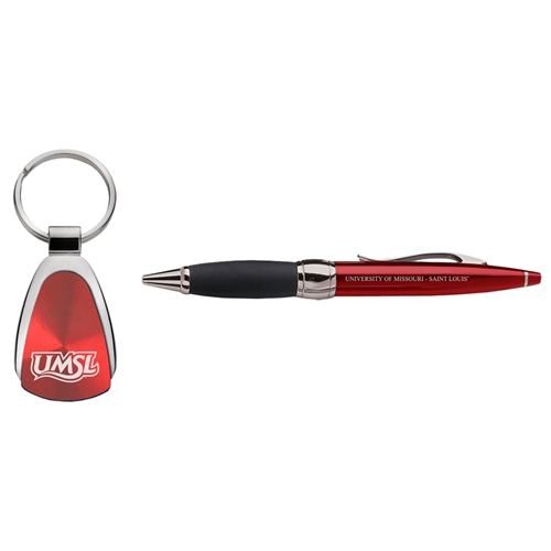 UMSL Triton Store - UMSL Red Keychain & Pen Set