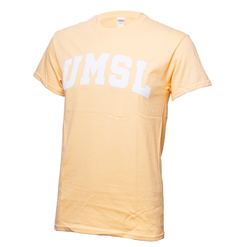 UMSL Block Letter Yellow Crew Neck T-Shirt