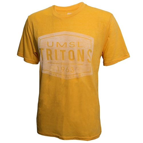 UMSL Tritons Since 1963 Saint Louis, MO Heather Gold T- Shirt