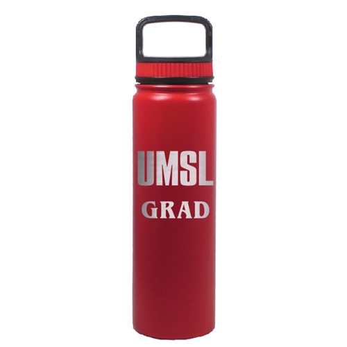 UMSL Grad Vacuum Insulated Red Water Bottle