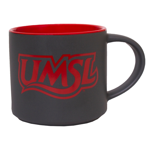 UMSL Tritons Grey and Red Ceramic Mug