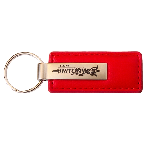 UMSL Tritons  Red Leather Keychain