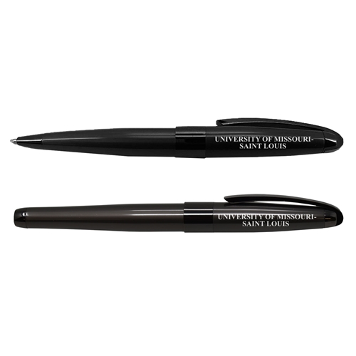 UMSL Black Ballpoint and Rollerball Pen Set