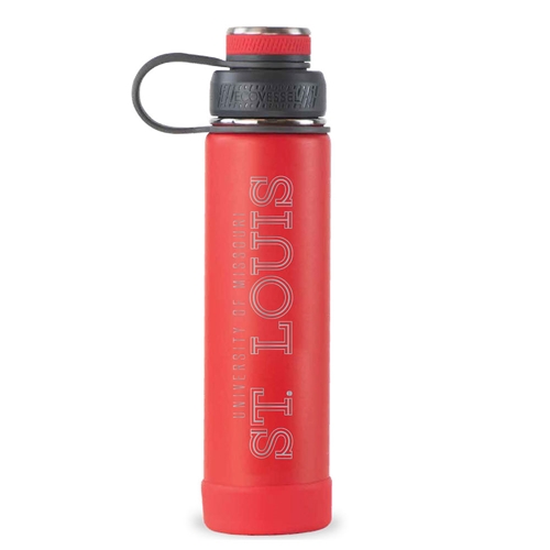 24oz Ecovessel Boulder Red Stainless Steel Water Bottle