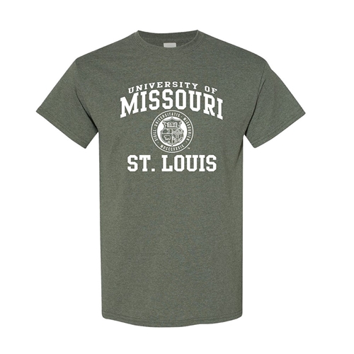 Olive Green UMSL Tee Official Seal Full Chest