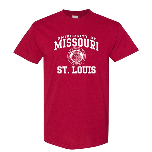 Red UMSL Tee Official Seal Full Chest