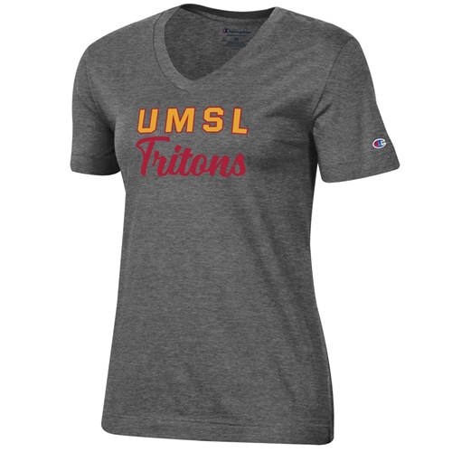 UMSL Tritons Champion V-Neck Grey T-Shirt