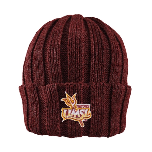 Maroon Watchman Knit UMSL Tritons Beanie Cuff Embroidery