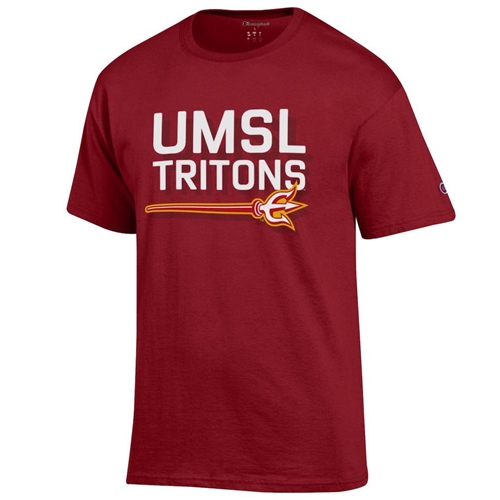 Red Champion® UMSL Tritons Logo Tee