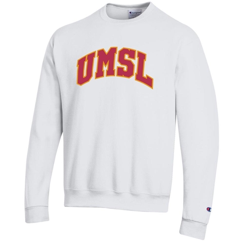 White Champion® UMSL Embroidery Sweatshirt