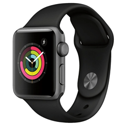 Apple Watch Series 3 (GPS) 38mm Space Gray Aluminum Case with Black Sport Band