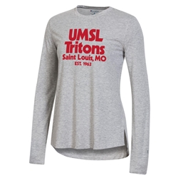UMSL Tritons St Louis MO Est 1963 Champion Junior's Grey Crew Neck Shirt